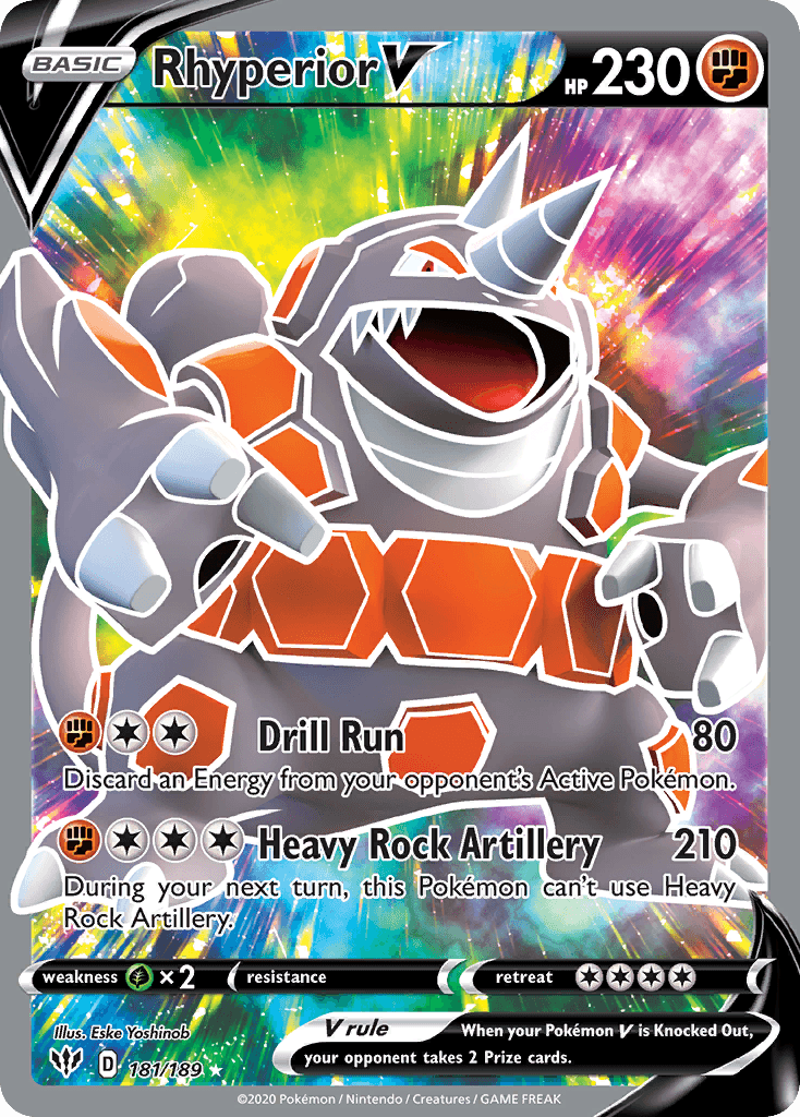 Rhyperior V Pokémon card