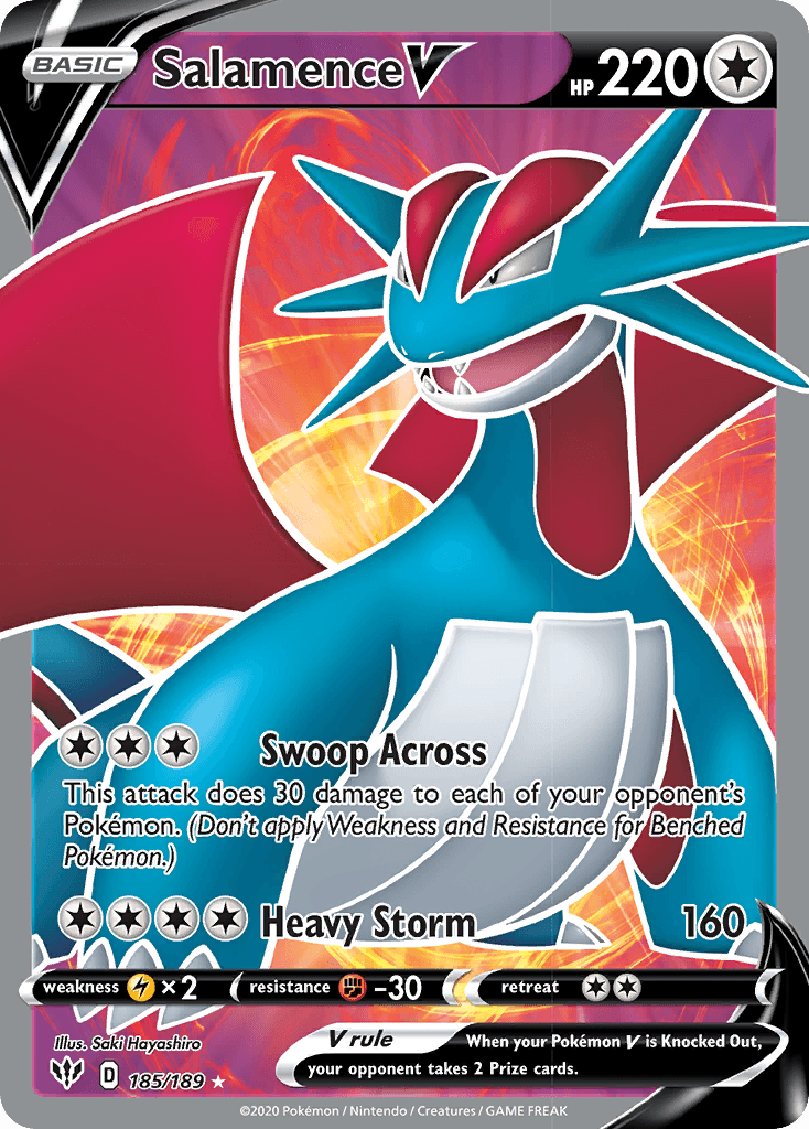 Salamence V from Darkness Ablaze