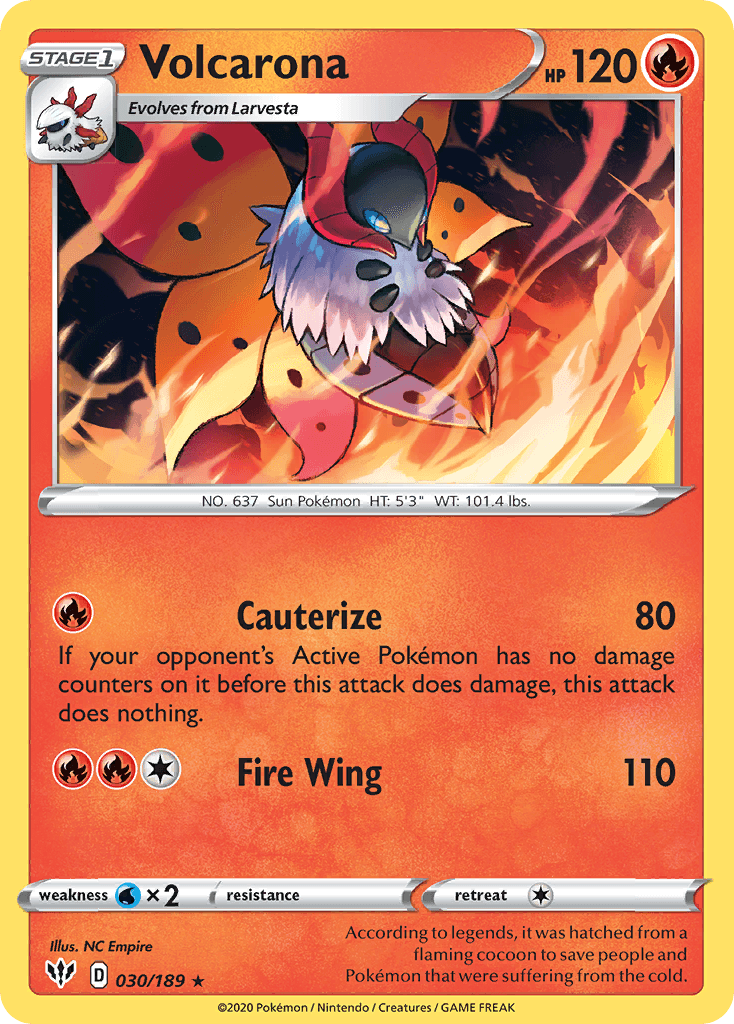 Volcarona Pokémon card