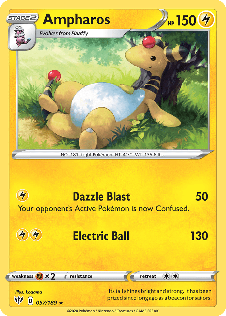 Ampharos Pokémon card