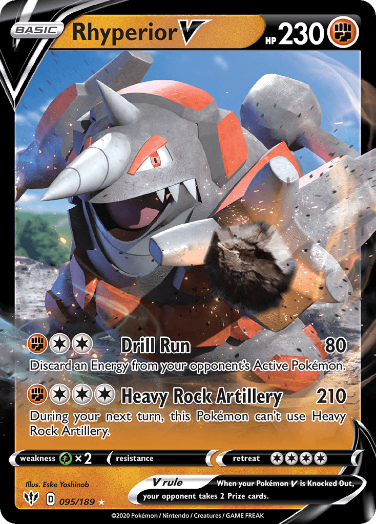 Rhyperior V Pokémon card