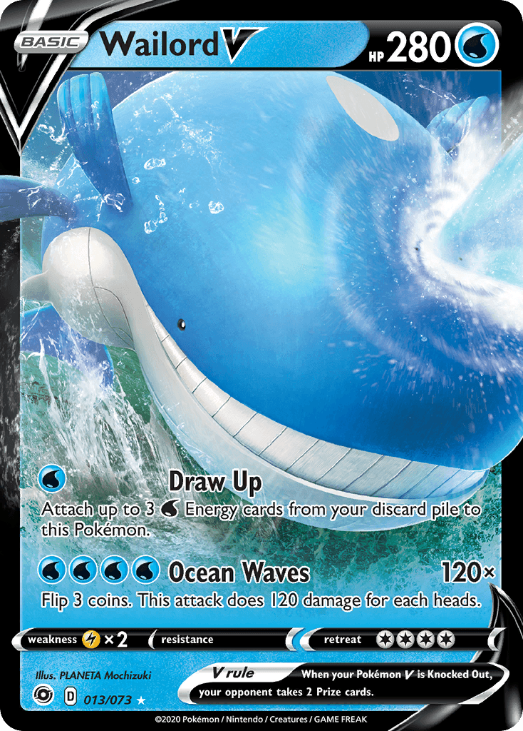 Wailord V Pokémon card