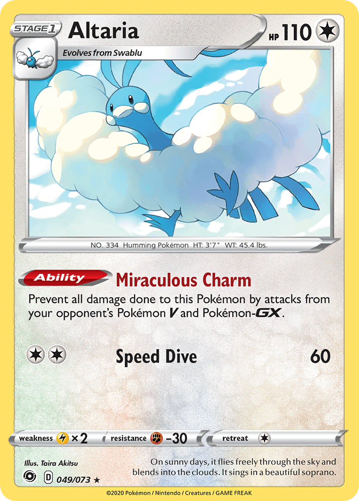 Altaria Pokémon card