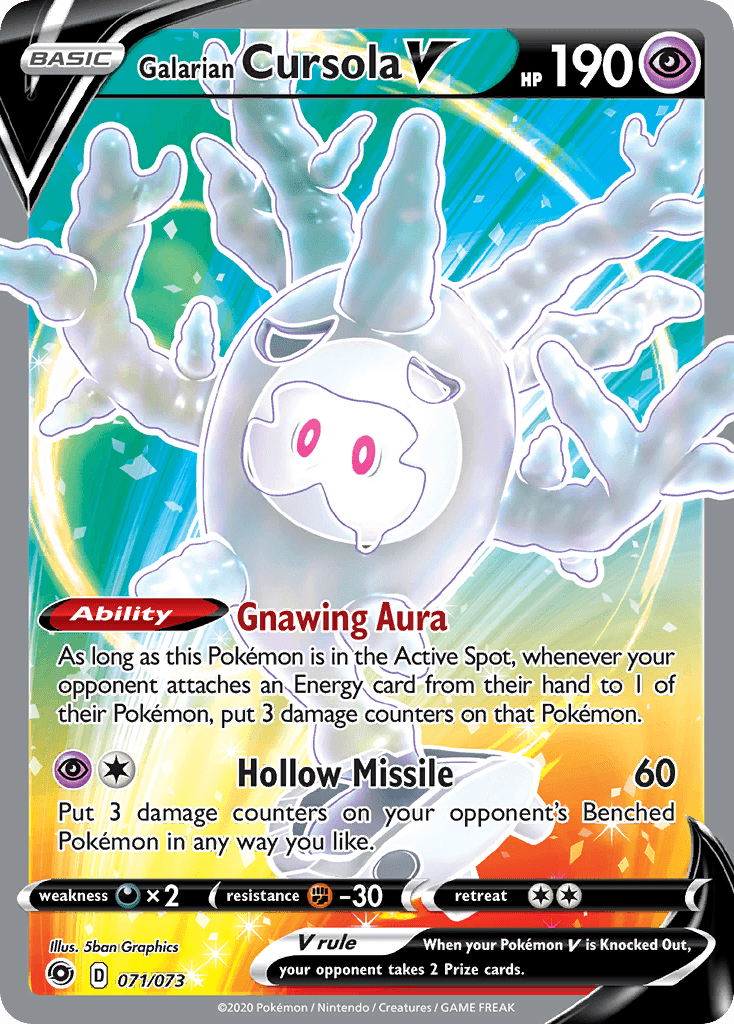 Galarian Cursola V Pokémon card