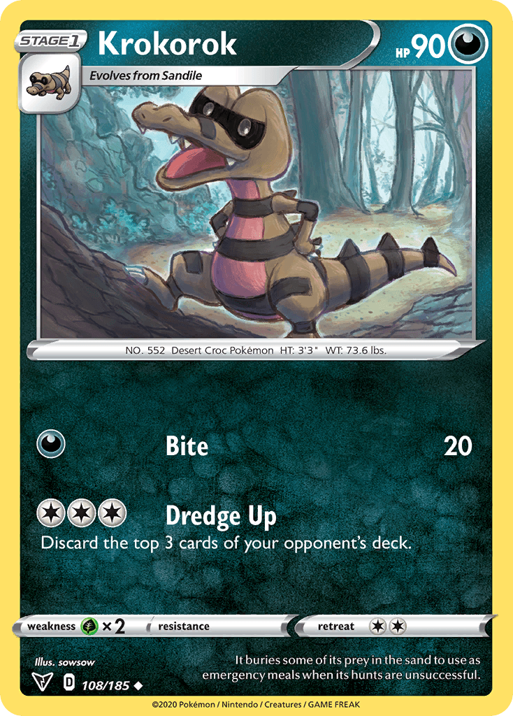 Krokorok Pokémon card