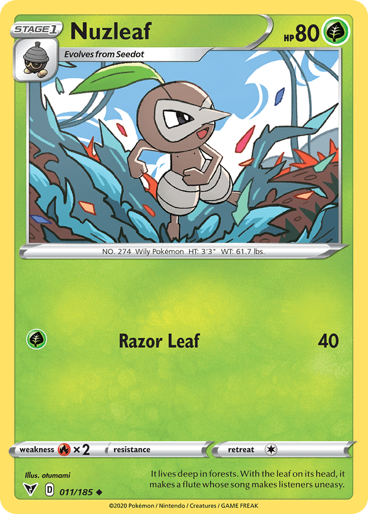 Nuzleaf Pokémon card