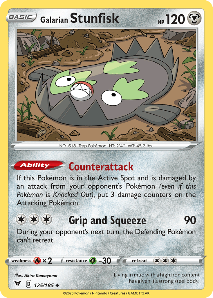 Galarian Stunfisk Pokémon card
