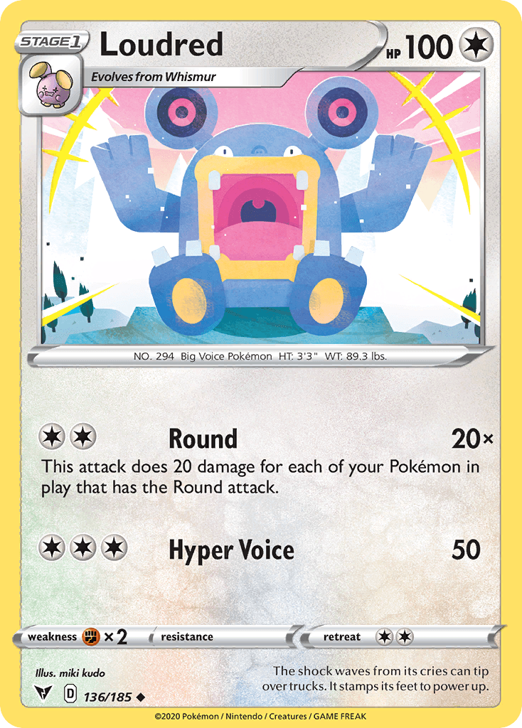 Loudred Pokémon card