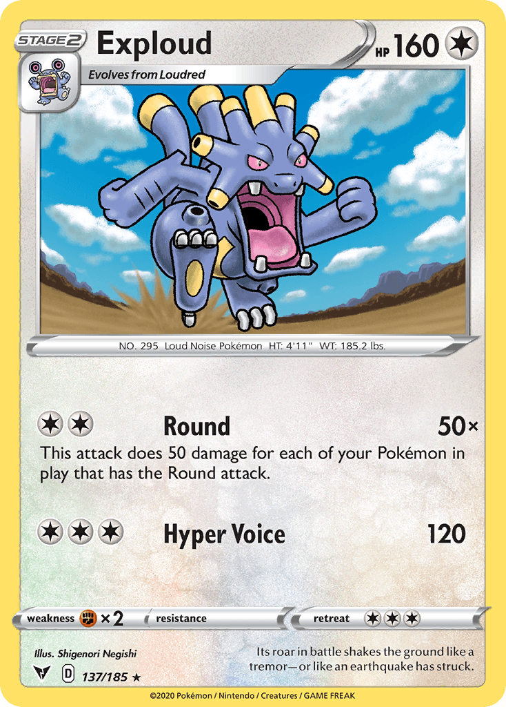 Exploud Pokémon card