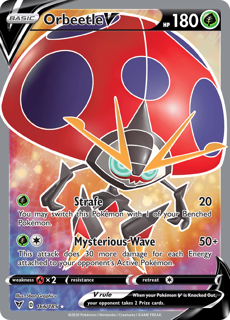 Orbeetle V Pokémon card