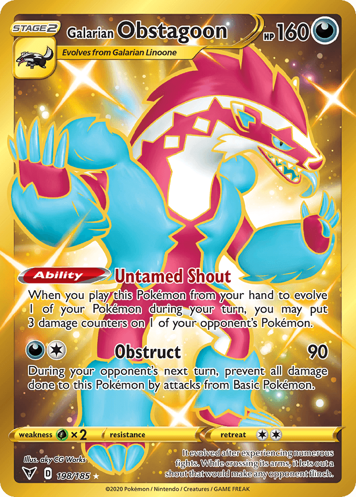 Galarian Obstagoon Pokémon card