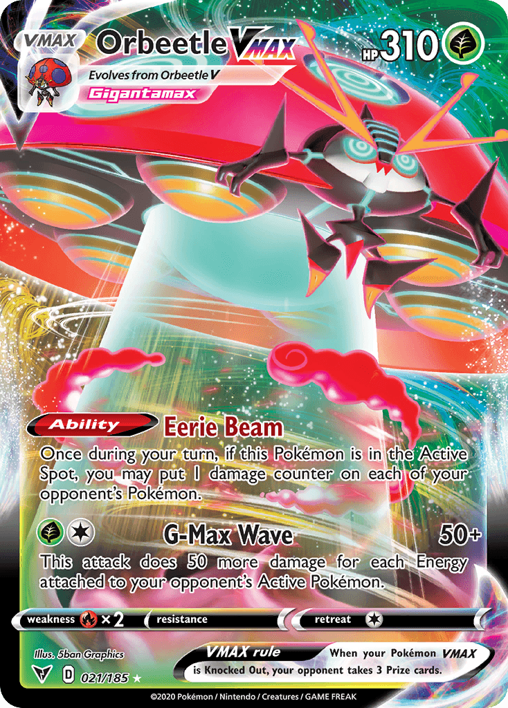Orbeetle VMAX Pokémon card