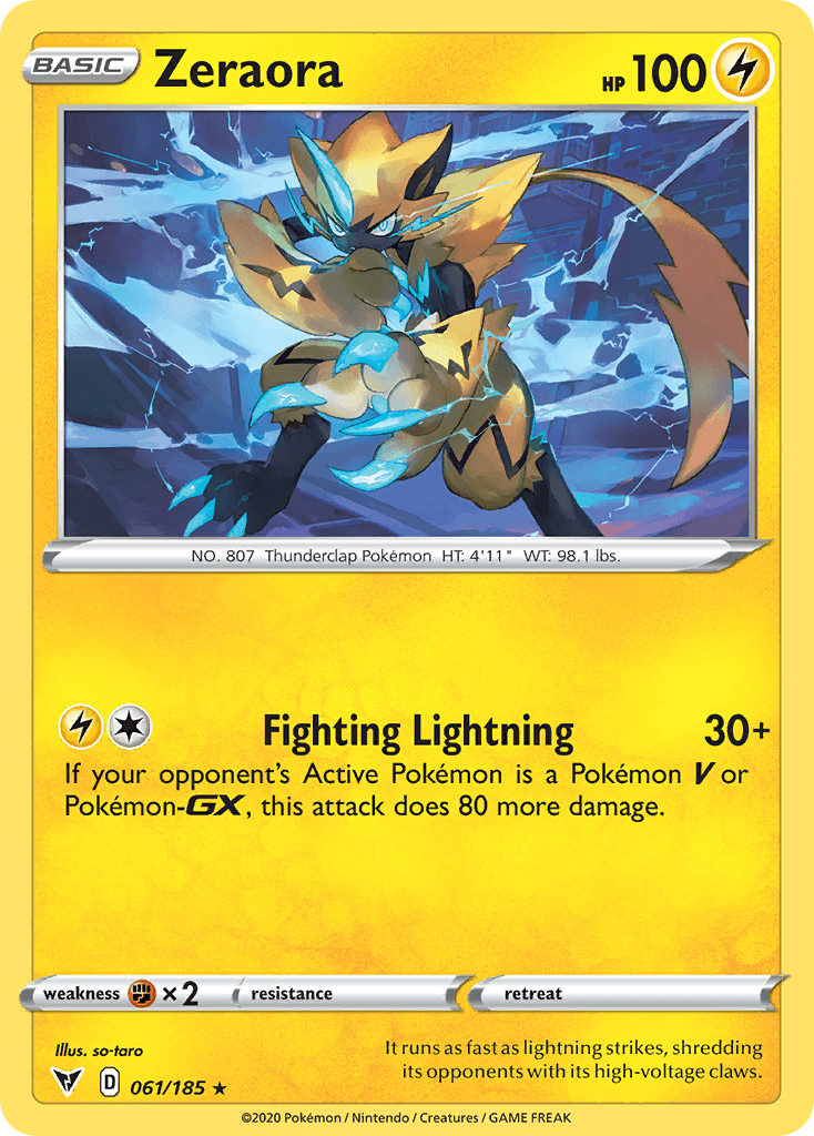 Zeraora Pokémon card
