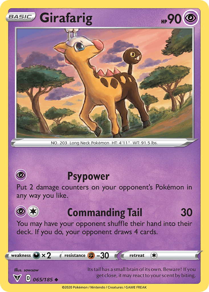 Girafarig Pokémon card