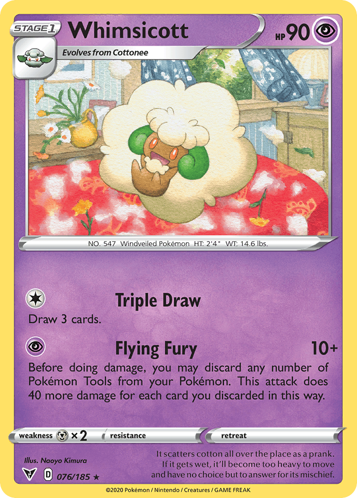 Whimsicott Pokémon card