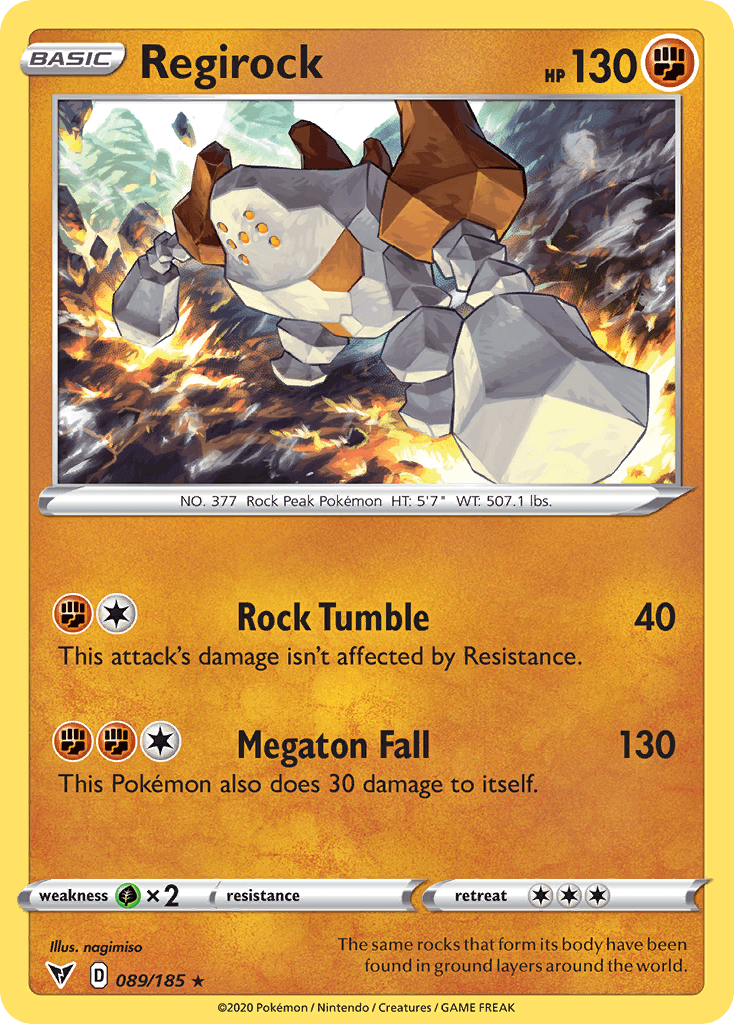 Regirock Pokémon card