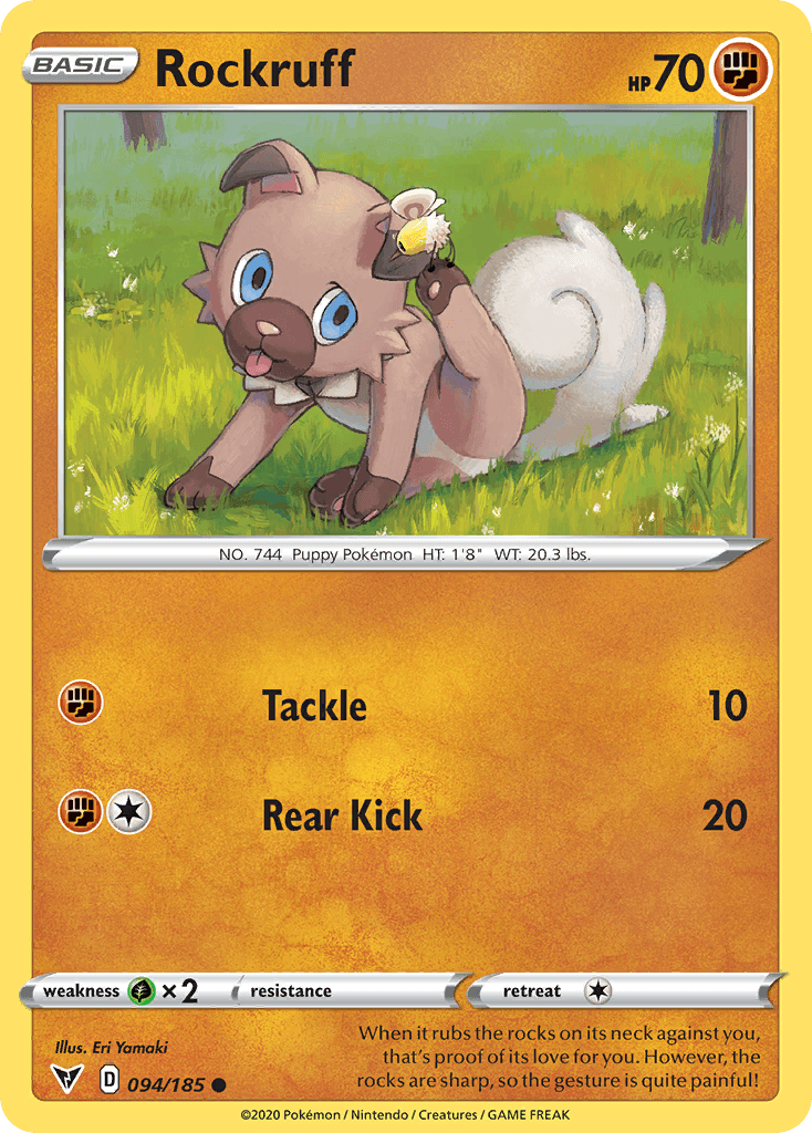 Rockruff Pokémon card