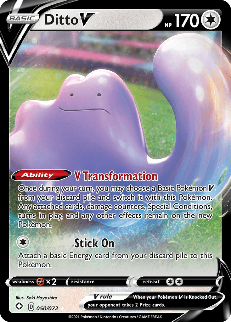 Ditto V Pokémon card