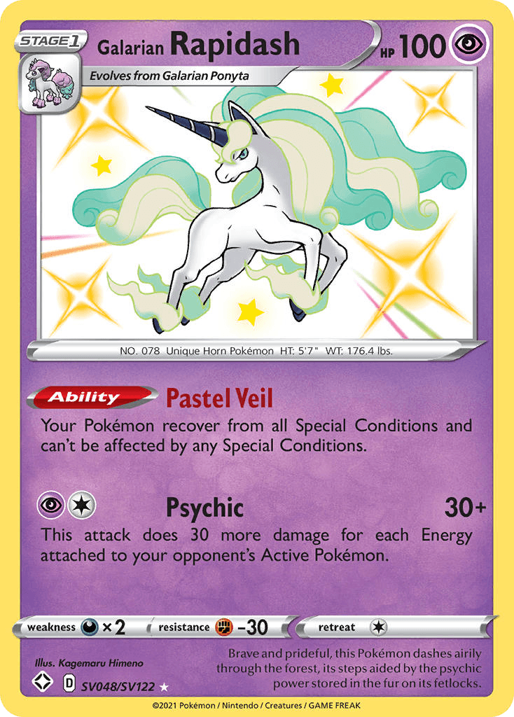 Galarian Rapidash illustrated by Kagemaru Himeno