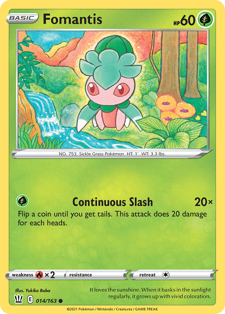 Fomantis Pokémon card
