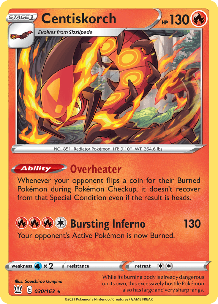 Centiskorch Pokémon card