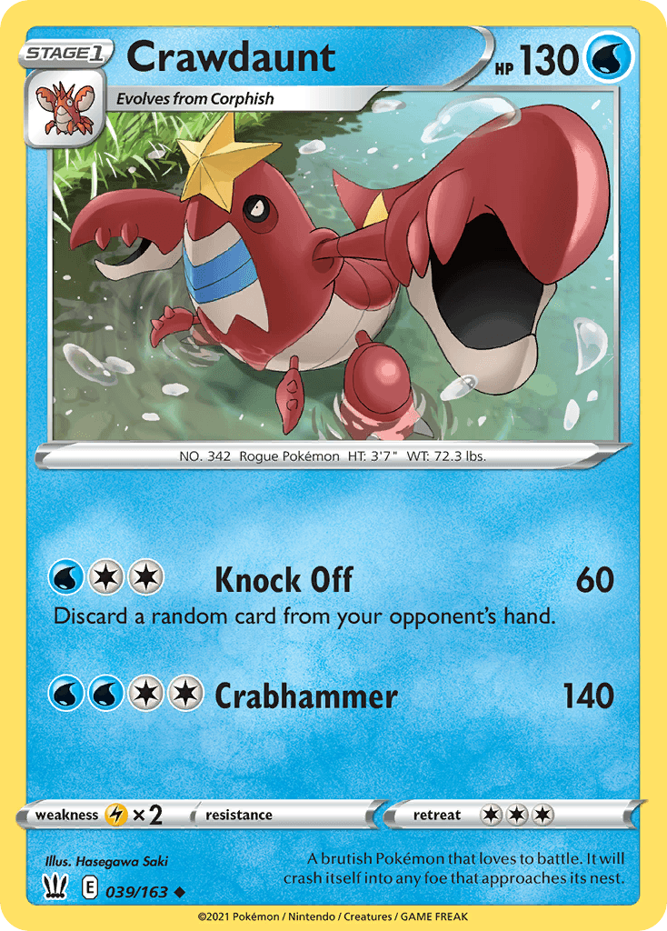 Crawdaunt Pokémon card