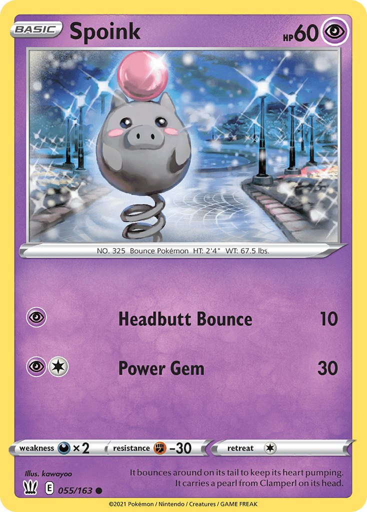 Spoink Pokémon card