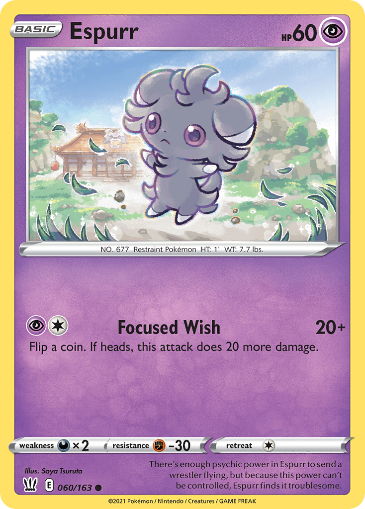 Espurr Pokémon card