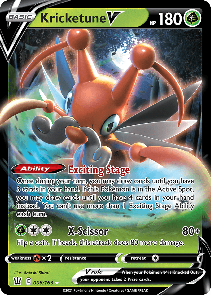 Kricketune V Pokémon card