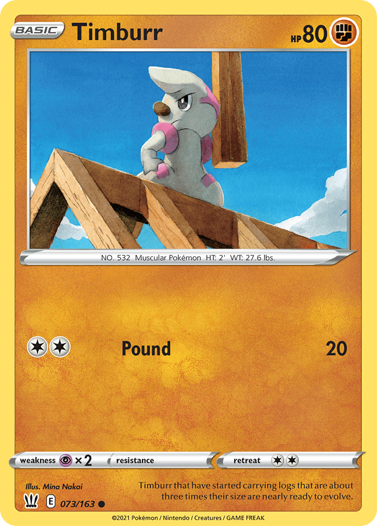 Timburr Pokémon card