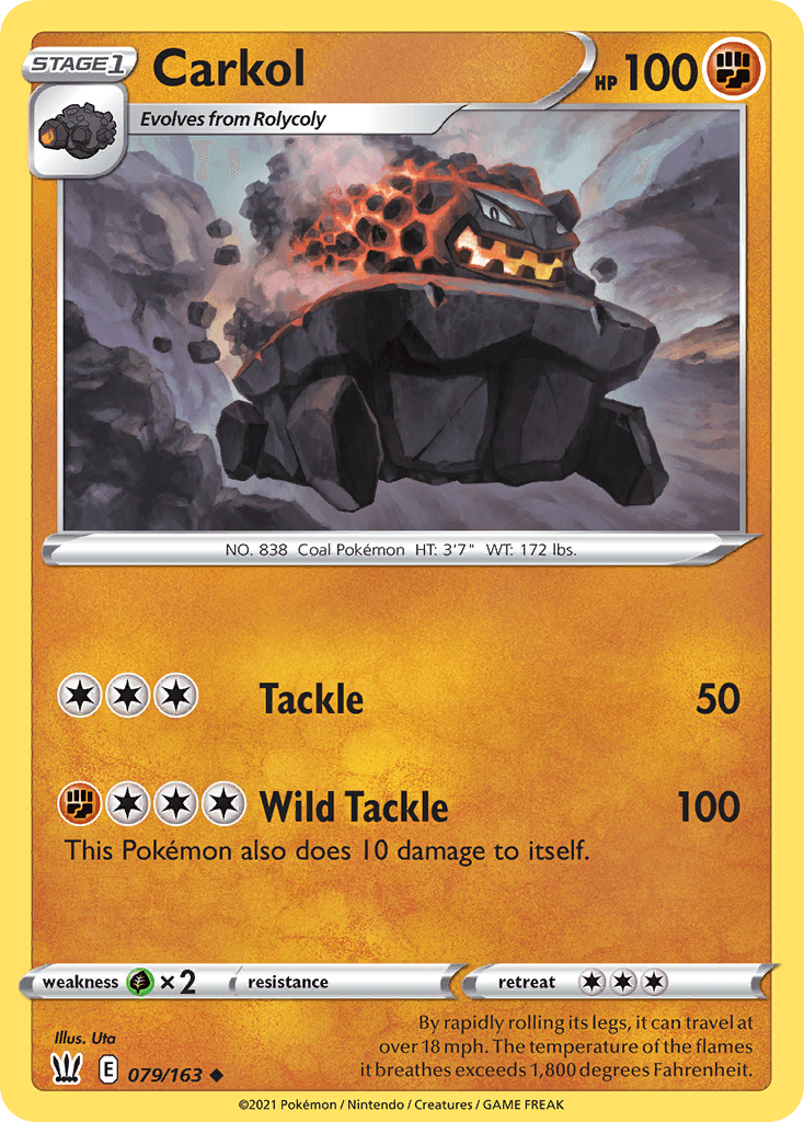 Carkol Pokémon card