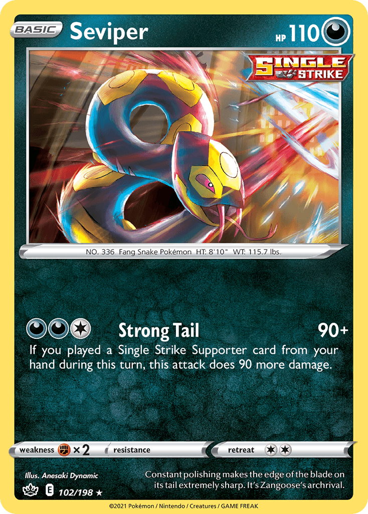 Seviper Pokémon card