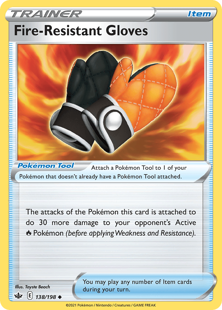 Fire-Resistant Gloves Pokémon card
