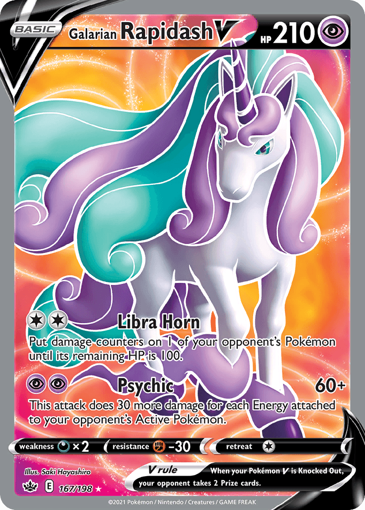 Galarian Rapidash V Pokémon card