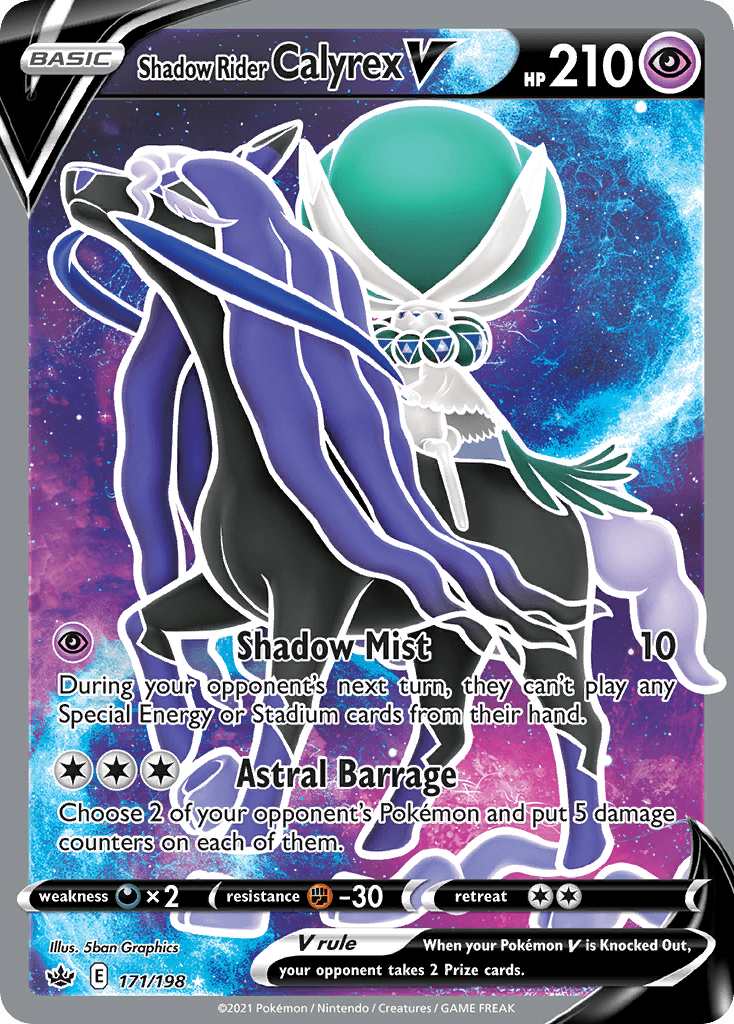 Shadow Rider Calyrex V Pokémon card