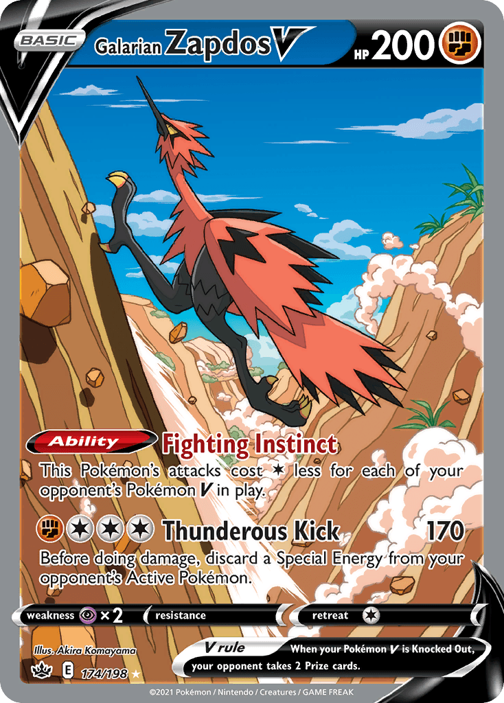 Galarian Zapdos V Pokémon card