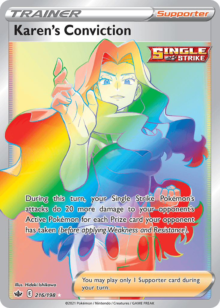 Karen's Conviction Pokémon card