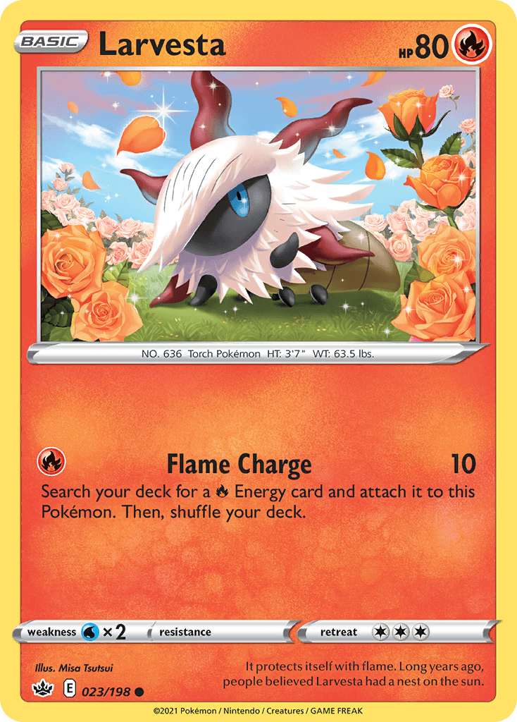 Larvesta Pokémon card