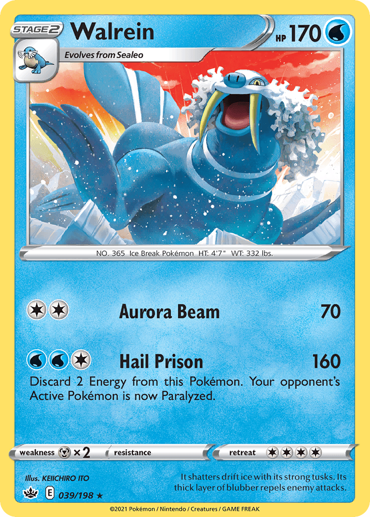 Walrein Pokémon card