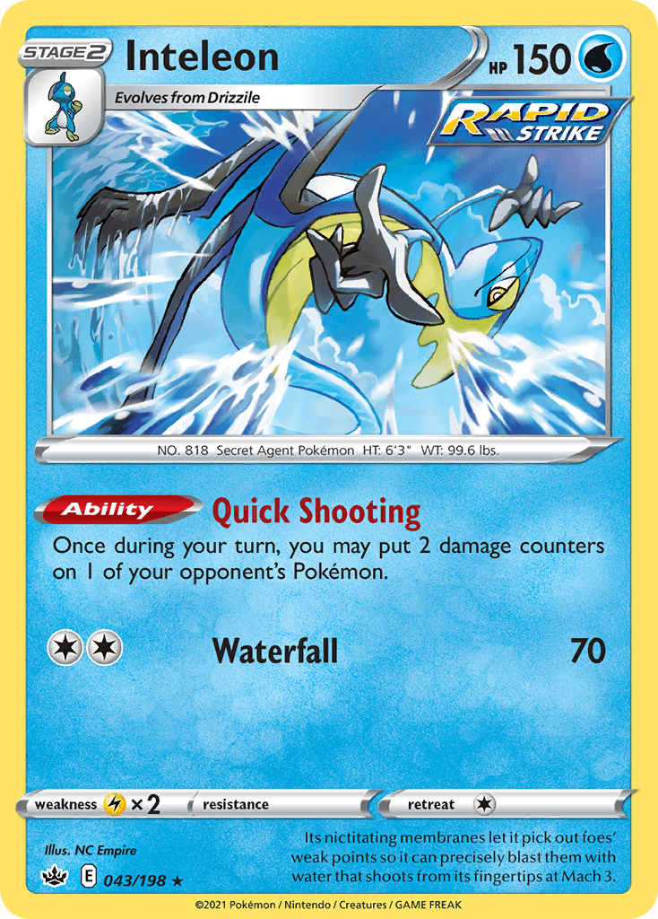 Inteleon Pokémon card