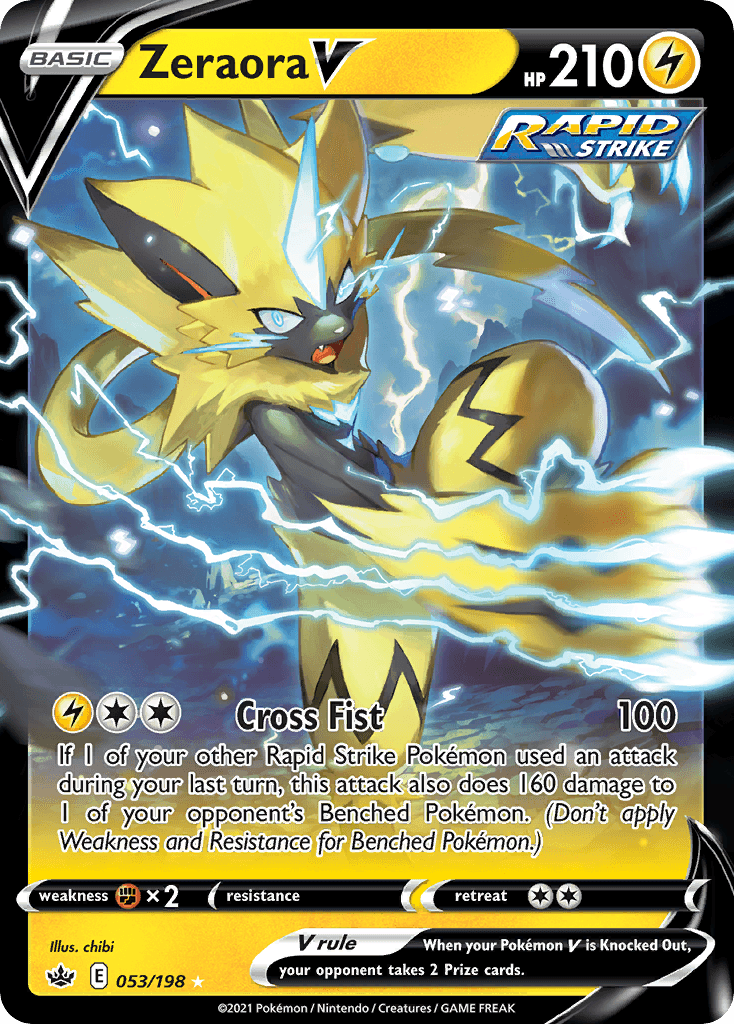 Zeraora V Pokémon card