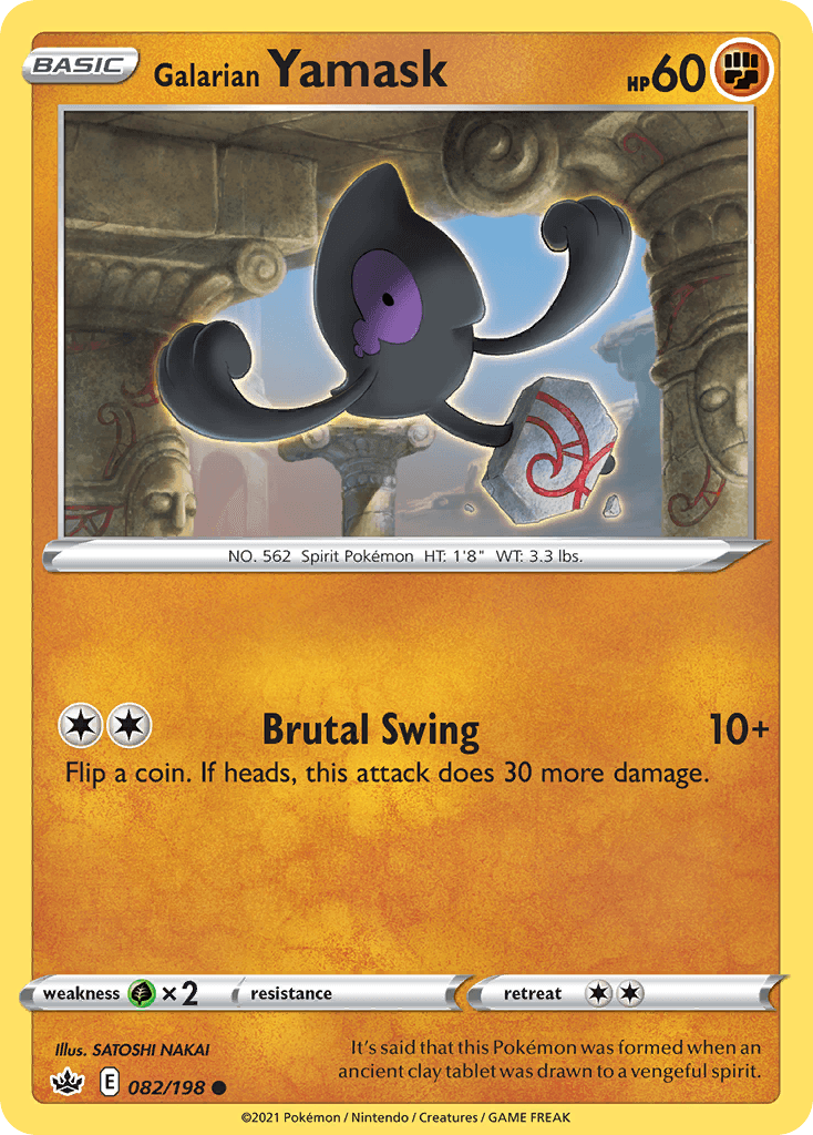 Galarian Yamask Pokémon card