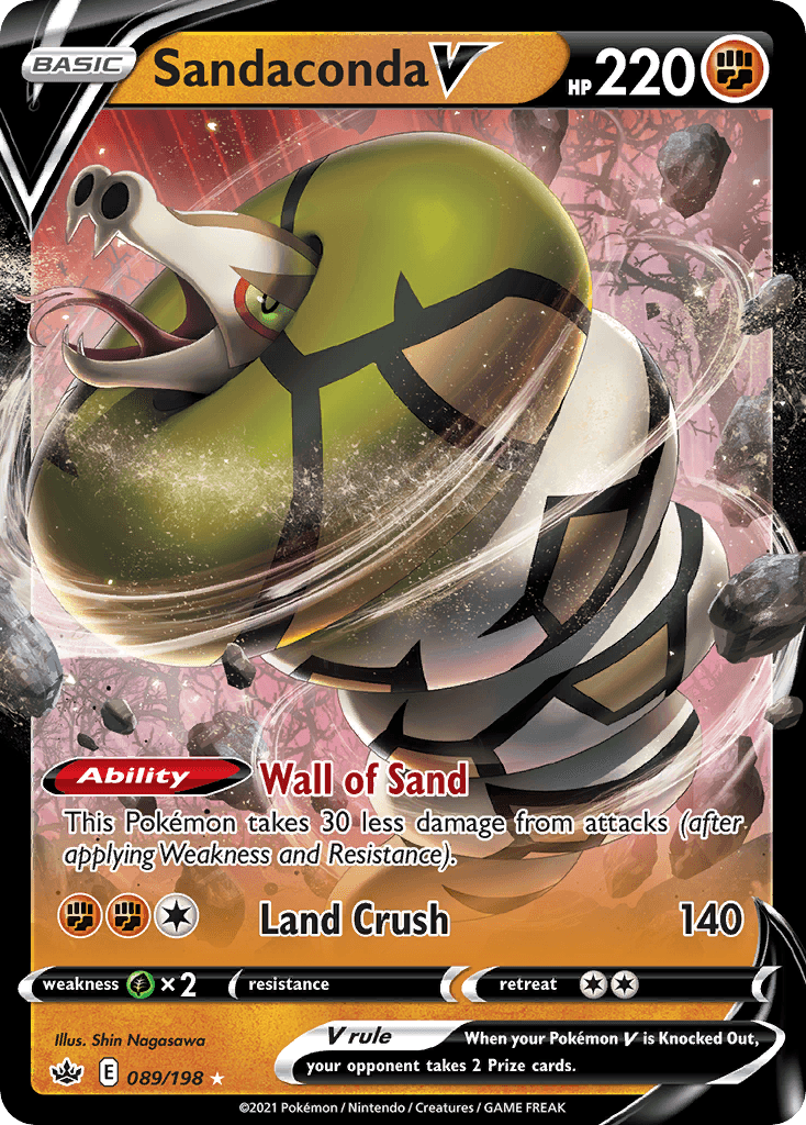 Sandaconda V Pokémon card