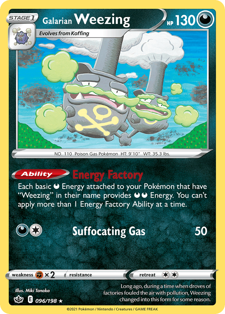 Galarian Weezing Pokémon card