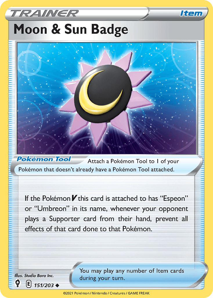 Moon & Sun Badge Pokémon card