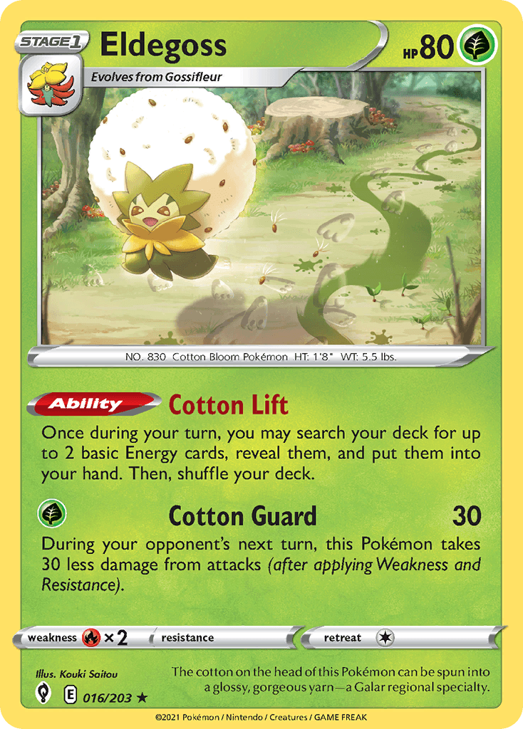 Eldegoss Pokémon card