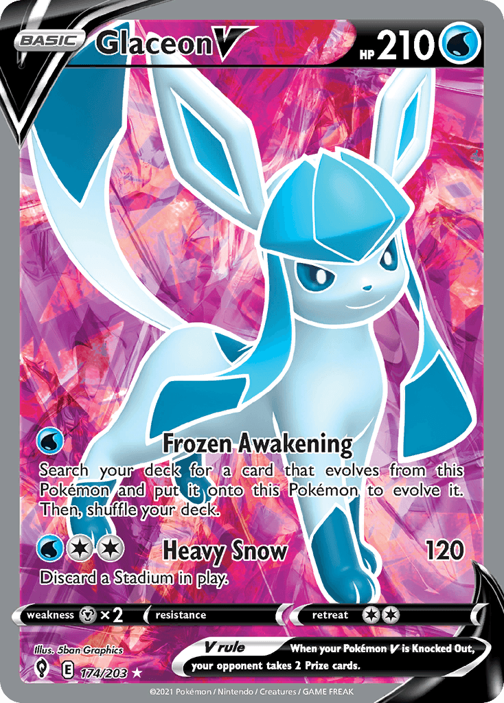 Glaceon V Pokémon card