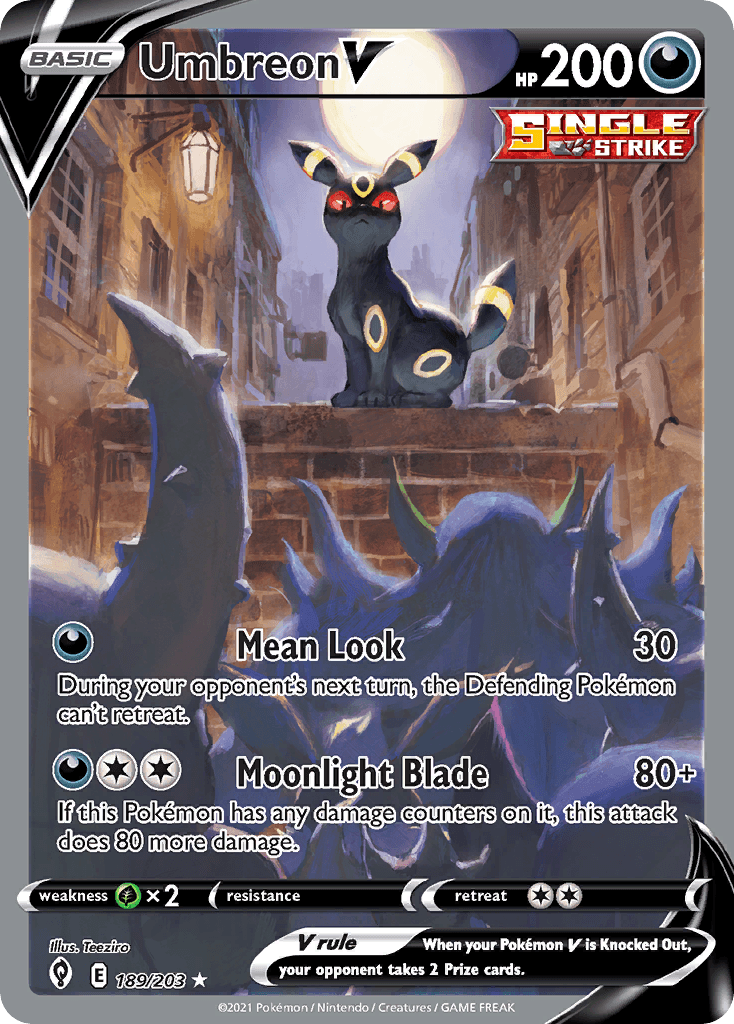 Umbreon V from Evolving Skies