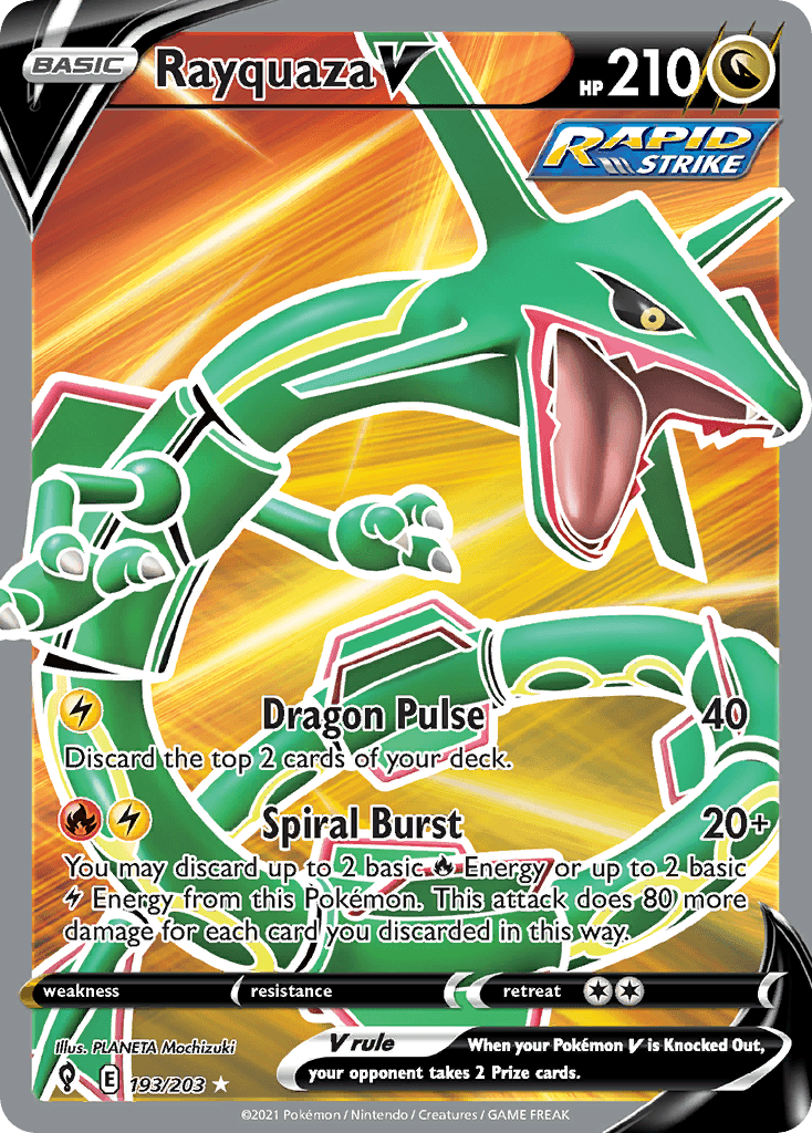 Rayquaza V from Evolving Skies
