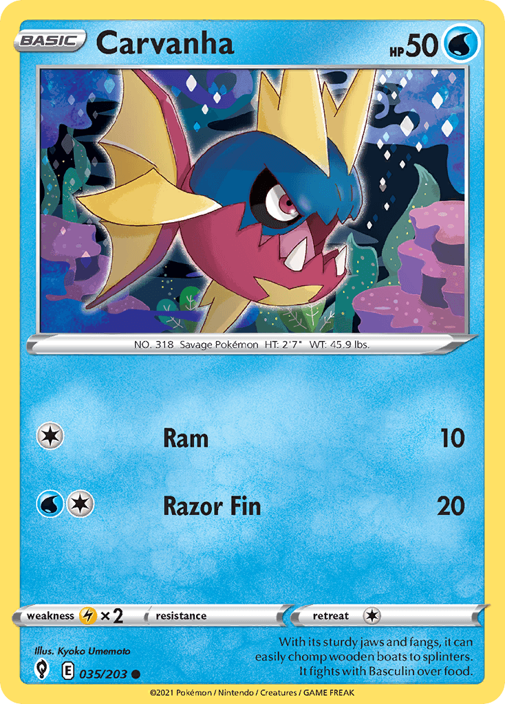 Carvanha Pokémon card